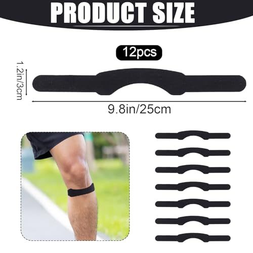 24 Pcs Patella Bands Straps, Soft Flexible Patellar Tendon Support for Knee Stability, Breathable Patella Knee Brace for Running, Basketball, Sports Men & Women