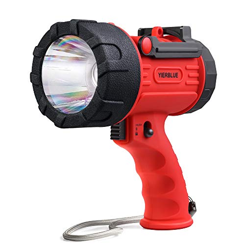YIERBLUE Rechargeable Spotlight Flashlight with 2000,000 High Lumen LED - color: Red