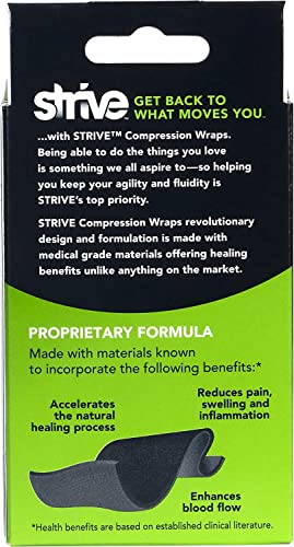Strive Infrared Compression Therapy Wrap, 2.5" x 60", Adjustable, Black - color: Black, size: 2.5"x 60" Wrap