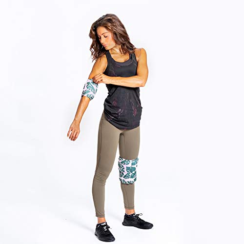 HurtSkurt® Premium Ice Therapy Sleeve – Island Palm Small – Stretch-Fit Wearable Cold Compression Wrap for Knee, Leg, Elbow & Ankle Recovery, Durable, Machine Washable, Stays Cold Longer - color: Island Palm, size: Small