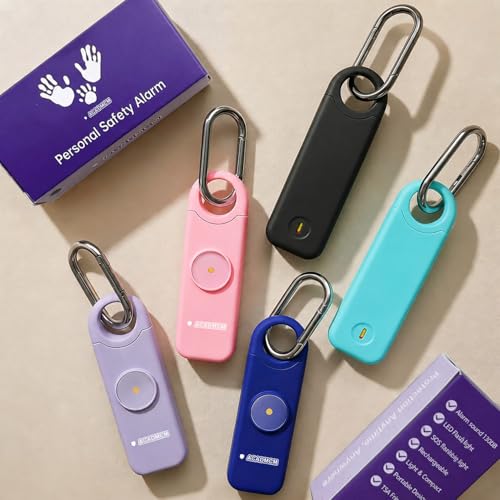 Rechargeable Personal Safety Alarm for Women - color: Charcoal Black