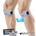 GOUNOD Silicone Patellar Tendon Support Strap 2 Pack,Knee Strap for Knee Pain Relief,Patella Band for Basketball, Jumpers Knee, Tendonitis, Running, Hiking, Soccer, Osgood Schlatter (Blue) - color: Blue