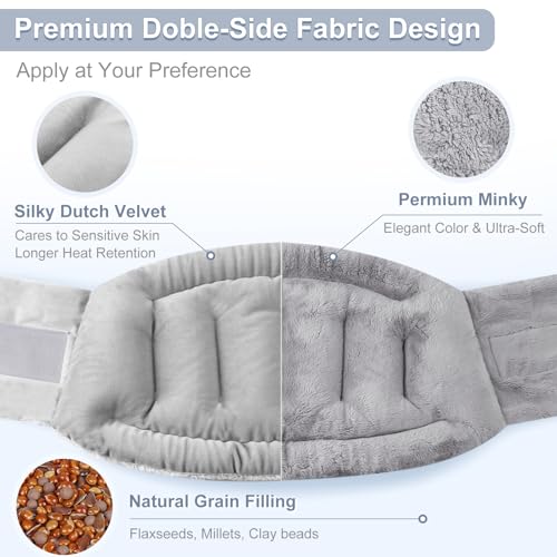 SuzziPad Microwave Heating Pad for Back & Lumbar Discomfort, Grey - color: Gray