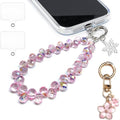 C.J.M.K Beaded Phone Wristband, Lanyard Chain - color: 06-light Pink