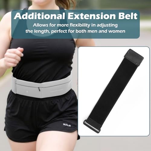Slim Running Belt for Men and Women, Running Waist Pack - color: Grey-medium