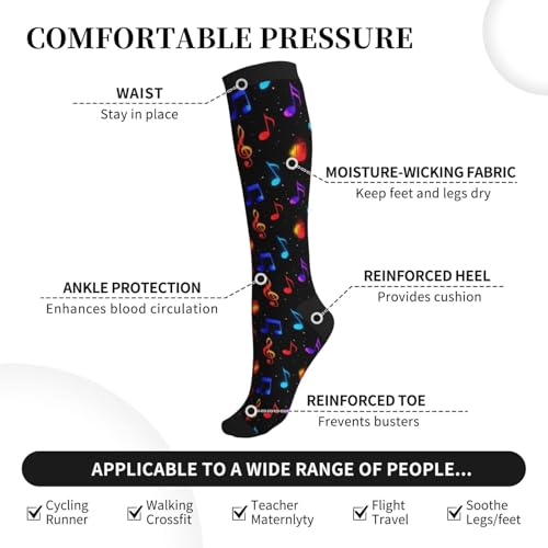 Graduated Compression Socks Knee High For Women Men Athletic - color: 16