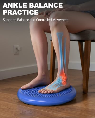 Trideer Wobble Cushion, Balance Pad, Wiggle Seat for Flexible Seating - color: Blue