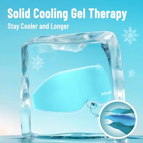 Cooling Eye Mask for Puffy Eyes, Ice Eye Pack After Surgery Relief - Reuable Cold Compress for Dry Eye - Comfortable Perfect Fit Gel Sleep Mask, Light Blue of 3D - color: Light Blue of 3d