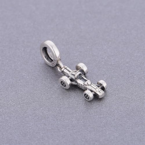 F1&Famous Race Racetrack Charm for Bracelet Necklaces, S925 Sterling Silver Charms, UK Brazil Spain Race Track Charms Jewelry Racing Souvenirs Gift - color: Car Racing Q3675