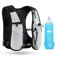 MIER Running Hydration Vest for Women Men, 500ml Soft Flask & Phone Holder - color: Gray, size: Medium-Large