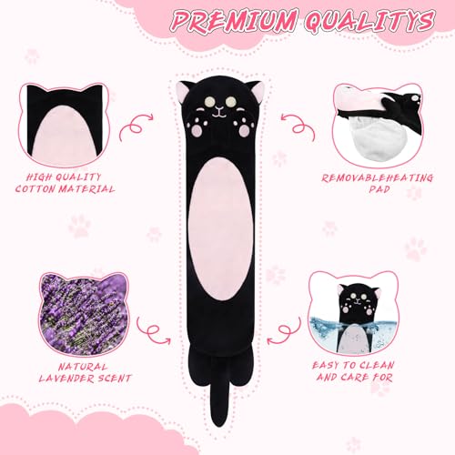Microwavable Heating Pads for Cramps, Cute Black Cats Heating Pad - style: Black Cat