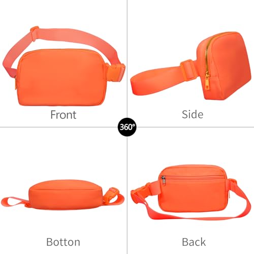 Waist Belt Bag Fashion Fanny Women and Men Gift Waist Pack With Adjustable Strap For Travel Running Hiking Walking Orange - color: Orange Fanny Pack