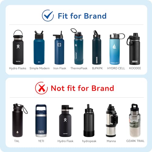 Flip Lid Replacement for Hydro Flask 12 16 18 20 32 40 64 oz Wide Mouth - color: Black 2Pack