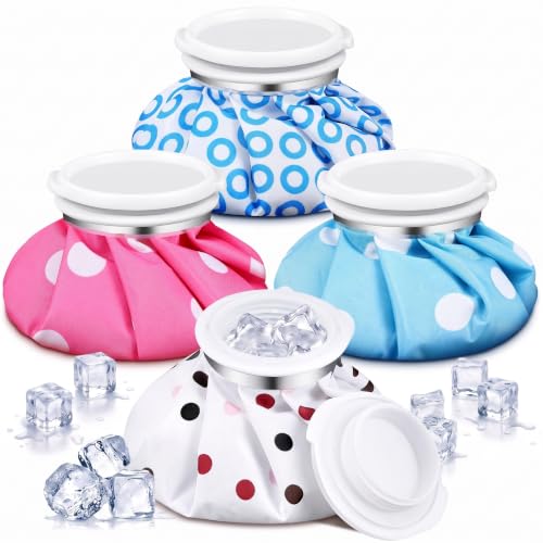 Honoson 4 Pack Reusable Ice Bag Hot Cold Bag Leakproof, Stylish Style - style: Stylish