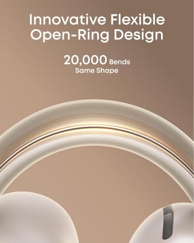 Soundcore AeroClip by Anker Open Ear Earbuds, Clip On Earbuds, Open Ring - color: Champagne Mist