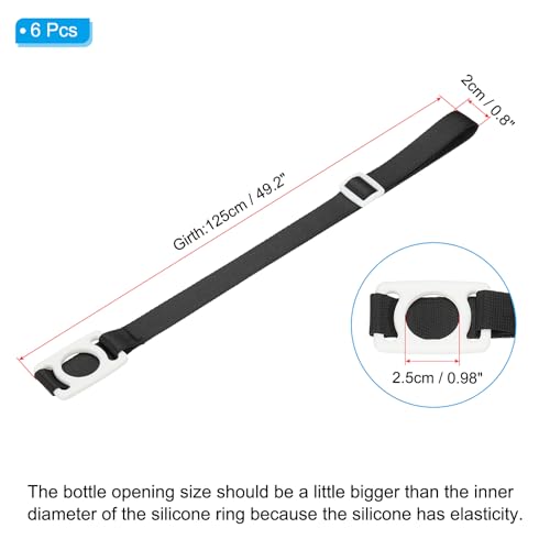 PATIKIL Water Bottle Lanyard - color: Black/White/White