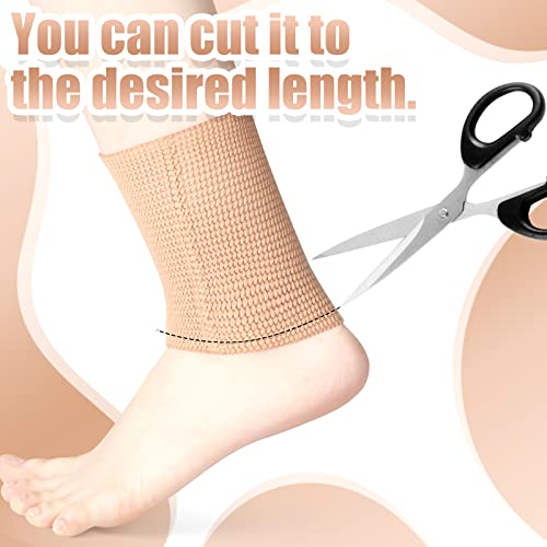 Zomiboo 2 Pcs Ankle Gel Sleeves Padded Socks Compression Brace Skating,Nude - color: Nude