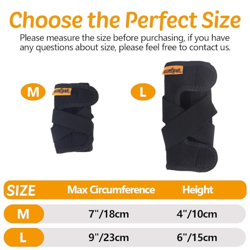 Dog Front Leg Brace, Dog Leg Support Wrap & Plastic Bar Stabilizers - size: M