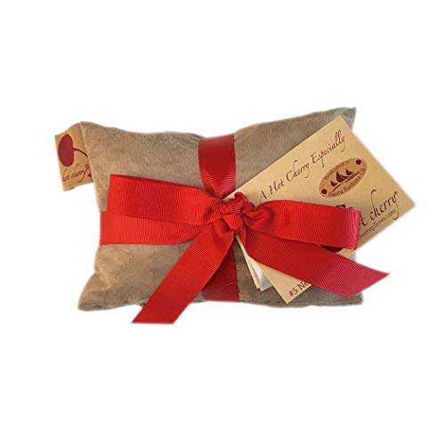 Neck Wrap Tan Ultra Suede Microwavable Cherry Pit-Stone Pillow, Washable - color: Tan Ultra Suede