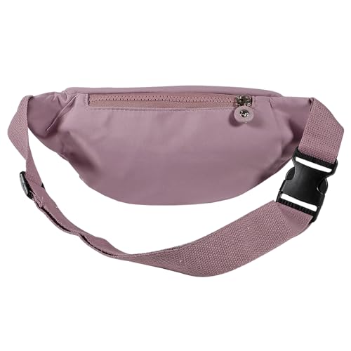 Large Crossbody Fanny Pack with 3-Zipper Pockets,Gifts for Enjoy Sports Festival Workout Traveling Running Casual Hands-Free Wallets Waist Pack Phone Bag Fits All Phones (Purple) - color: Purple