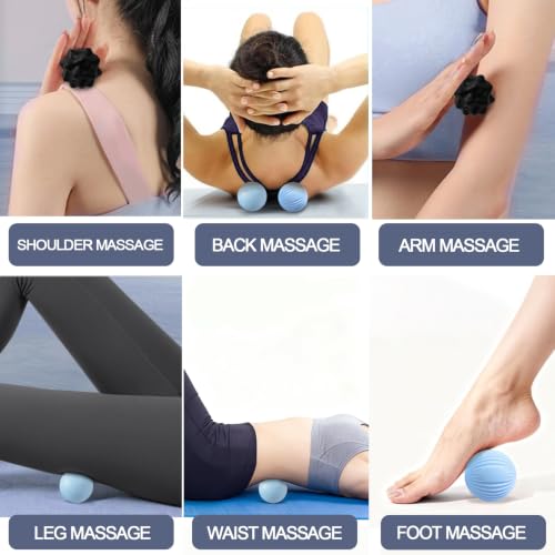Silicone Lacrosse Ball Set for Deep Tissue & Trigger Points - style: Silicone Smooth Lacrosse Ball Set