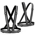 2 Packs Reflective Vest Running Gear, High Visibility Reflective Running Gear Adjustable Elastic Safety Vest for Night Jogging, Biking, Walking or Dog Walking, Running Vest for Men Women Children - color: Black