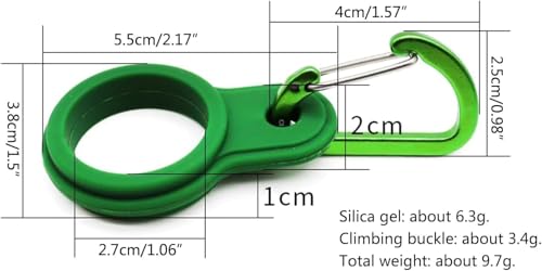 6Pcs Water Bottle Clip, Silicone Water Bottle Buckle with Clip, Portable Secure Bottle Holder Water Bottle, Hanging Rings Silicone Water Bottle Buckle Portable Hiking Camping