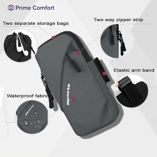 Cell Phone Armbands Running Phone Holder Armband, Shoulder Holster Phone Purse Crossbody Bag Pouch (Gray) - color: Gray
