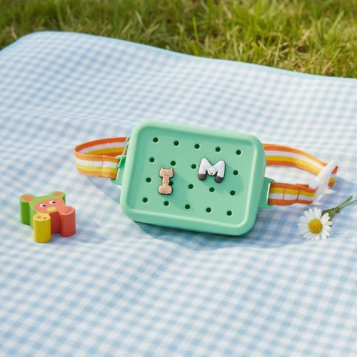 Silicone Fanny Pack, Waterproof Mini Waist Bag with Adjustable Strap, Charm Hole Compatible for Beach Festival Gym Walk, Food Grade BPA-Free (Green) - color: Green