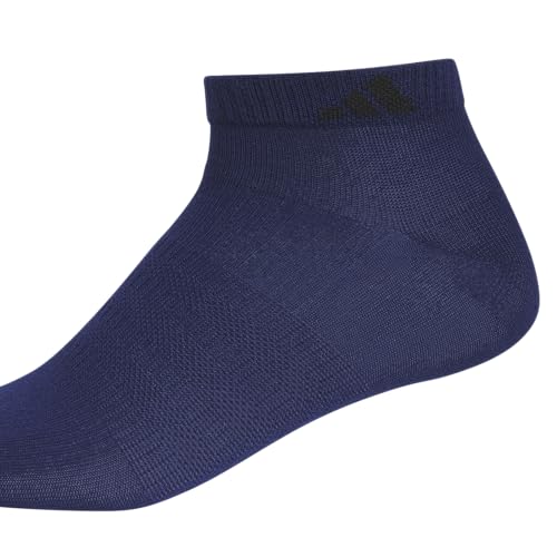 adidas Men's Superlite Low Cut Ankle Socks 6 Pairs - color: Dark Blue/Tech Indigo Blue/Crew Blue/3, size: Large