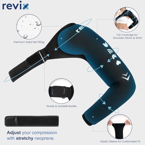 REVIX Ice Wrap for Shoulder & Arm, Reusable Cold Sleeve, M - style: Medium