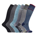 ja vie 76% Merino Wool Graduated Compression Socks for Women & Men (15-20mmHg), 6 Pairs - color: 6 Pairs: 1 Pure Black+ 1 Med Grey+ 1 Teal Blue+ 1 Black+ 1 Heather Grey+ 1 Denim, size: Small