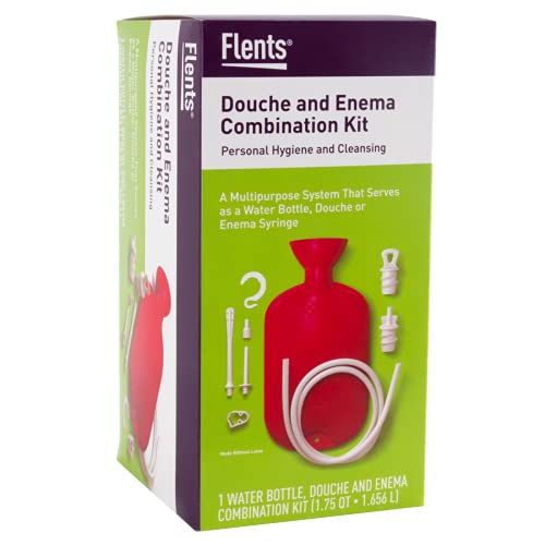 Flents Douche and Enema Combination Kit for Men and Women, Large Capacity, Multipurpose Cleaning System for Personal Hygiene, Colon Detox Cleanse, Made with Comfortable Material, (1.66 L) (Pack of 2) - size: 1.66 L (Pack of 2)