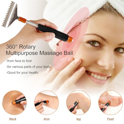 Back Scratcher Detachable Claws with Massage Roller - color: Black, size: L&S
