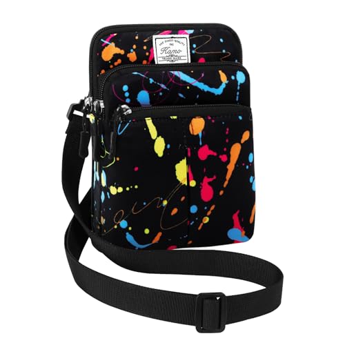 KAMO Multifunction Phone Waist Bag - Diagonal Crossbody Purse for Women & Men - color: Black-Graffiti