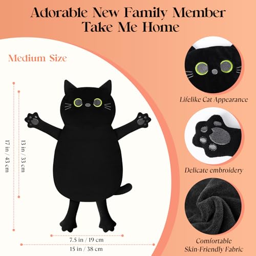 Microwave Heating Pad for Pain Relief, 17" x 15" Microwavable Heating Pads for Neck Shoulder, Cramps, Back Pain, Muscles, Joints, Natural Heat Pack Moist Heat, Menstrual Period, Small Black Cat - size: Small Black Cat-1