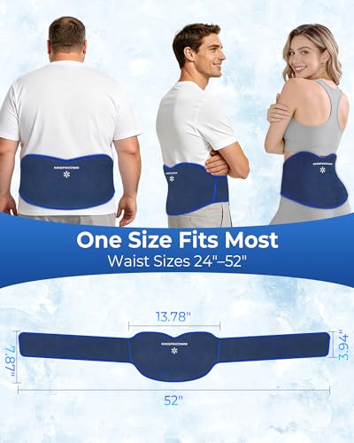 KingPavonini Reusable Ice Pack for Back Pain Injuries Instant Relief, Blue - color: Blue
