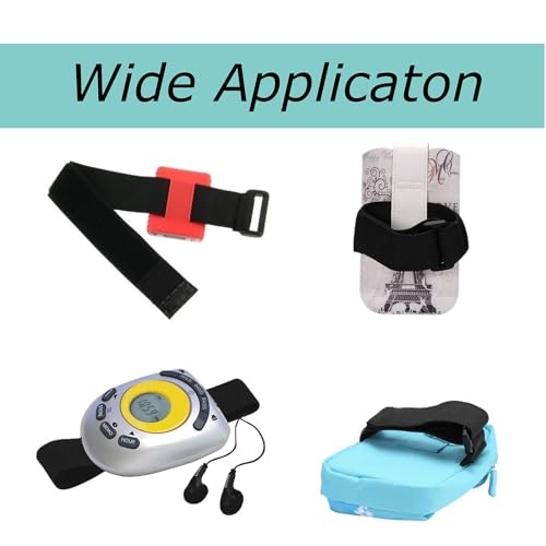 Universal Elastic Adjustable Sport Armband Strap for All Models of iPod with Silicone or MP3 or Leather Case and Multifunctional Outdoor Arm Bag with Armband Slots (2-Pack, Black) - size: 2 Pack