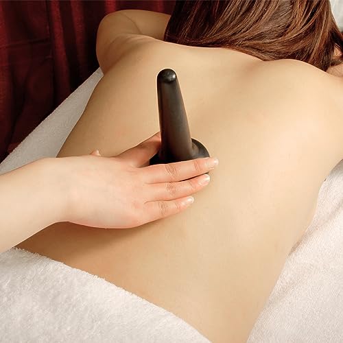 Master Massage TitanGrip Therapeutic Basalt Nail Shape Hot Massage Stone with Trigger Point and Acupressure Tool for Deep Tissue Relaxation and Reflexology Massage (1 Piece)
