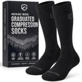 CloudLine - Merino Wool Graduated Compression Socks for Men and Women - Ultralight, Moisture Wicking, Made in USA - 1 Pair - color: Midnight, size: X-Large