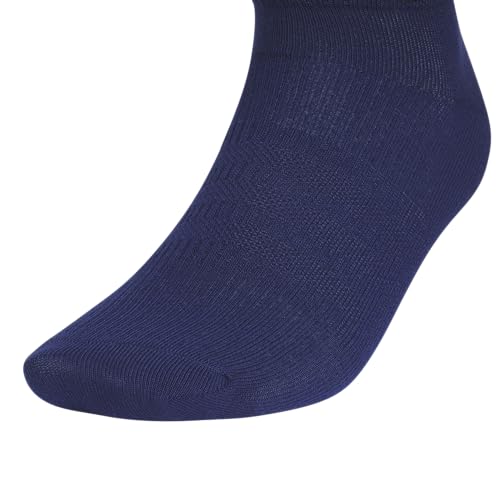 adidas Men's Superlite Low Cut Ankle Socks 6 Pairs - color: Dark Blue/Tech Indigo Blue/Crew Blue/3, size: Large