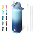 BJPKPK 40oz Insulated Water Bottle, Stainless Steel Bottle with Straw Lid - color: Sky, size: 40 Ounces