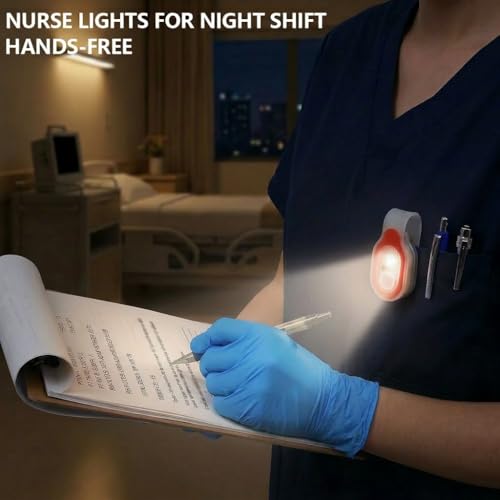 ALONEFIRE LED Flashlights Clip on Flashlight Night Safely Nursing Night Light Hands Free Strong Magnetic to Grip Clothing with a Keychain Flashlight for Walking Running Sports Outdoor Emergency - color: Red