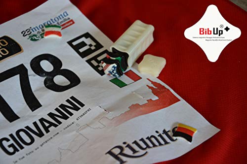 Magnetic RaceBib Fixing System - color: 4 SMILES, size: Small