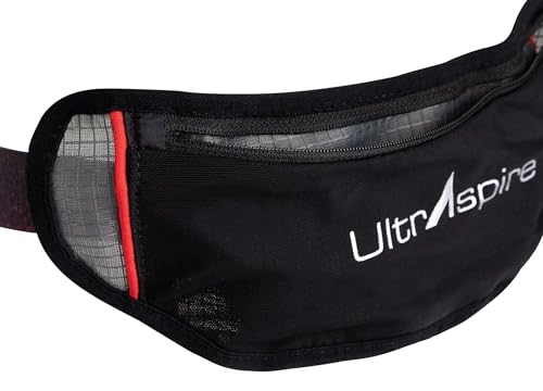 Ultraspire Lumen Collection Waist Light Belt | Lightweight & Water Resistant - 600 5.0, Black/Red