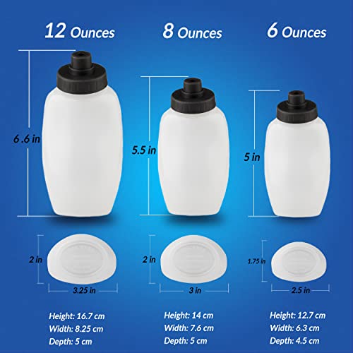 Fitletic Running Water Bottle Pair 6, 8, 12 Oz (V2) | Replacement Bottle | Hydration Bottle - size: 6 oz