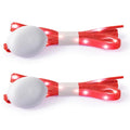 Syhood LED Light up Shoe Laces Nylon Flashing Shoelaces - color: Red