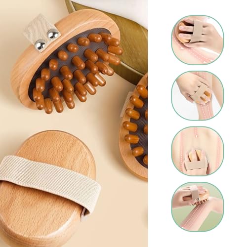 2PCS Meridian Brush Massage Body, Meridian Pressure Brush Wood Therapy Massage Tools for Full Body Shaping and Pain Relief