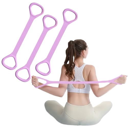Figure 8 Fitness Resistance Bands with Handles for Working Out - color: Pink