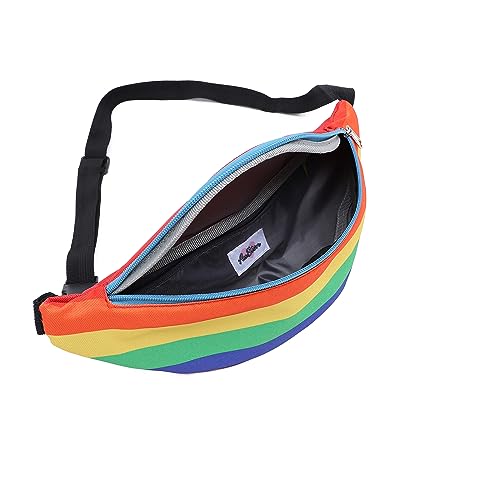 Ausion Fanny Pack Waist Bag for Men&Women Adjustable Belt Hip Bum Bag Fashion Water Resistant Hiking Waist Bag for Traveling Casual Running Hiking Cycling - color: Rainbow